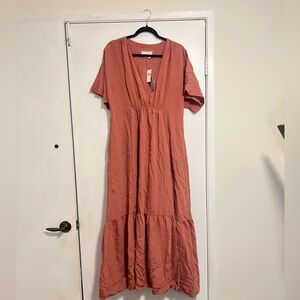 Anthropologie Ruffled Tiered Maxi Dress